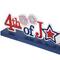 11.5" Fireworks 4th of July Patriotic Metal Tabletop Sign